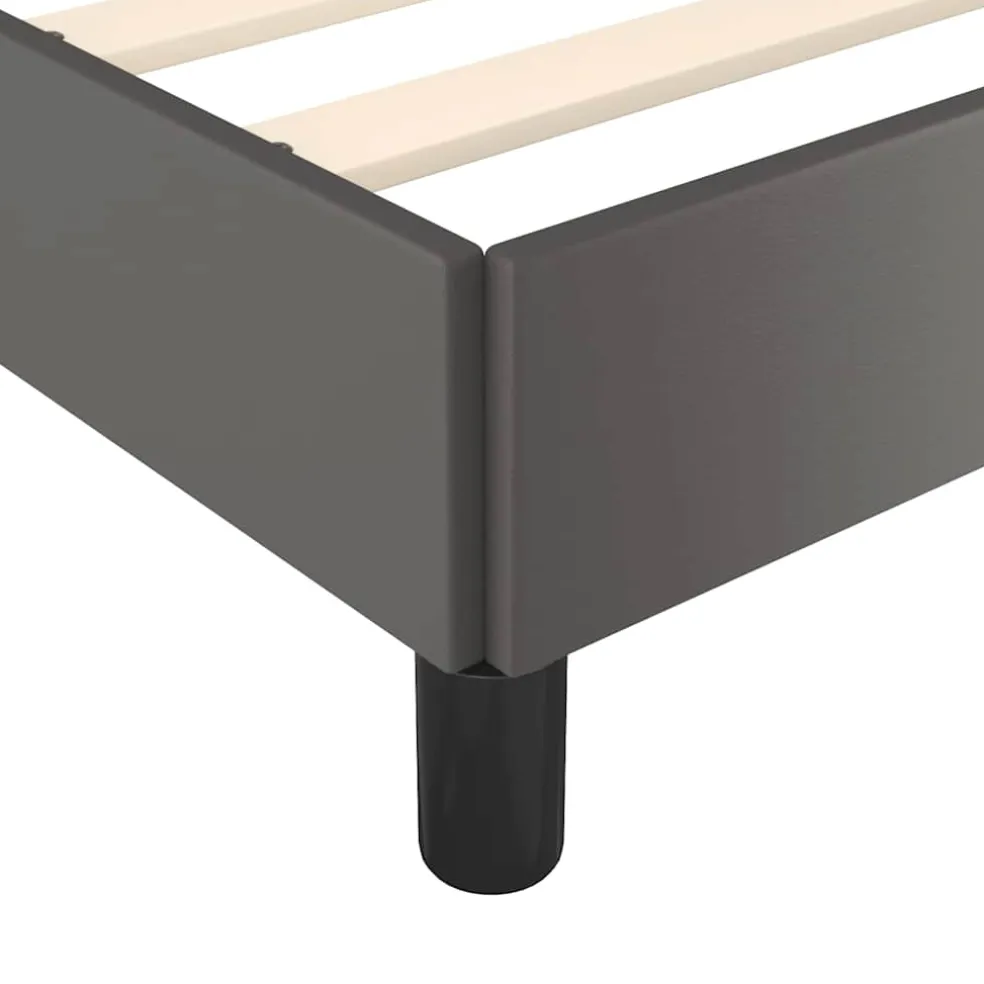 vidaXL Bedframe met hoofdeinde zonder matras 80x200 cm grijs
