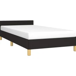 vidaXL Bedframe met hoofdeinde zonder matras 80x200 cm stof zwart