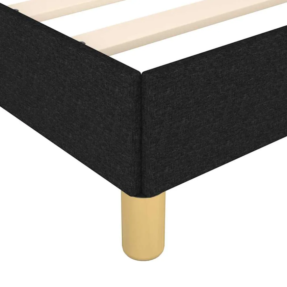 vidaXL Bedframe met hoofdeinde zonder matras 80x200 cm stof zwart