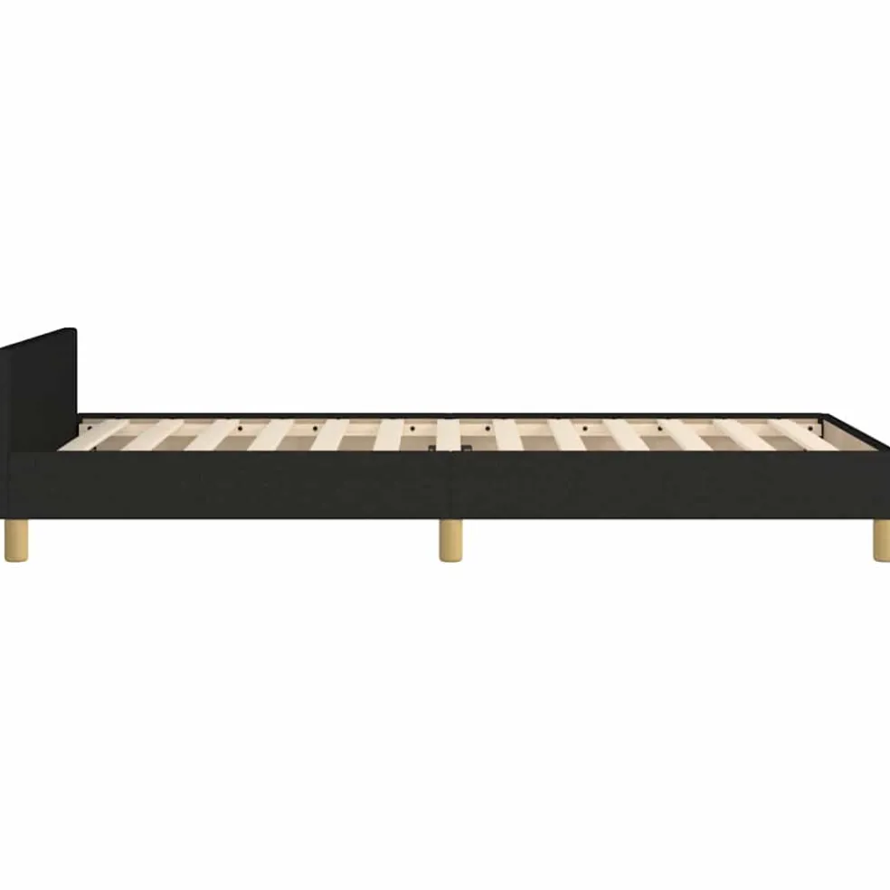 vidaXL Bedframe met hoofdeinde zonder matras 80x200 cm stof zwart