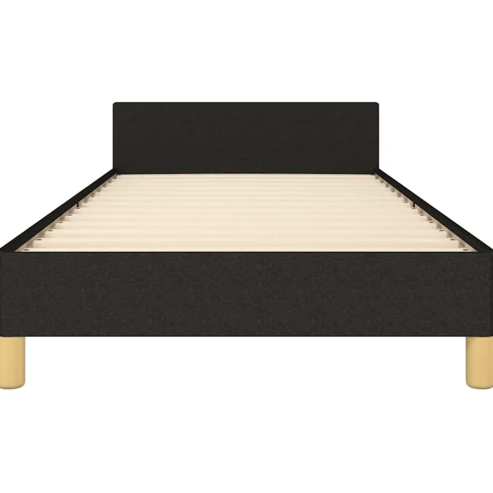 vidaXL Bedframe met hoofdeinde zonder matras 80x200 cm stof zwart