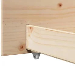 vidaXL Bedframe met hoofdeinde Naturel 100 x 200 cm Massief grenenhout