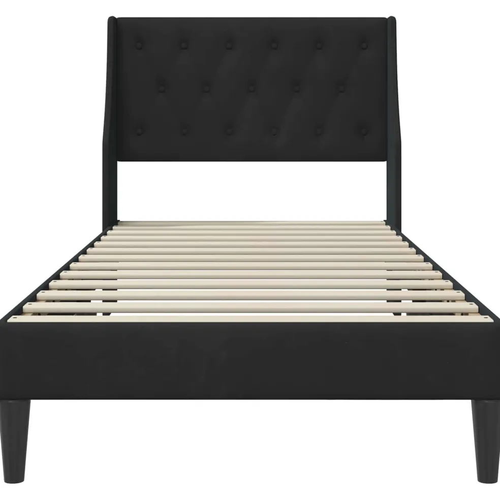 vidaXL Bedframe met hoofdeinde Zwart 80 x 200 cm Fluweel