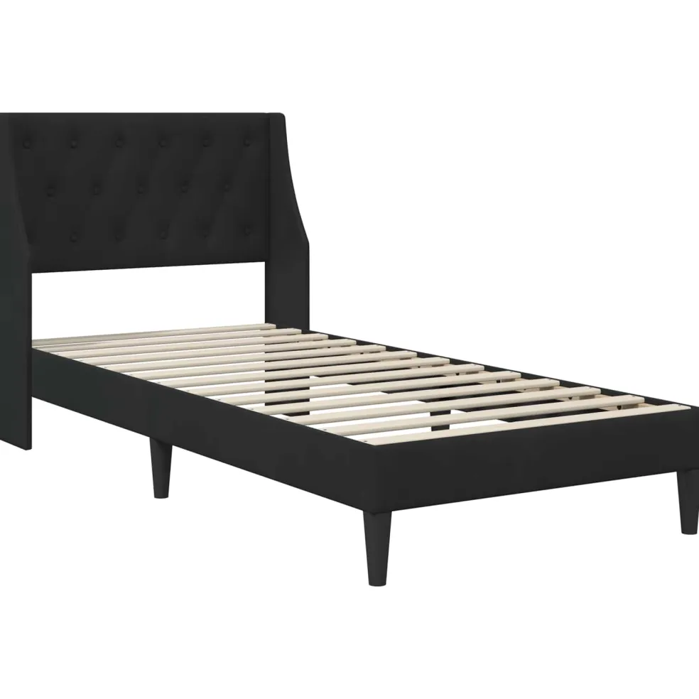 vidaXL Bedframe met hoofdeinde Zwart 80 x 200 cm Fluweel