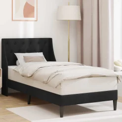 vidaXL Bedframe met hoofdeinde Zwart 80 x 200 cm Fluweel