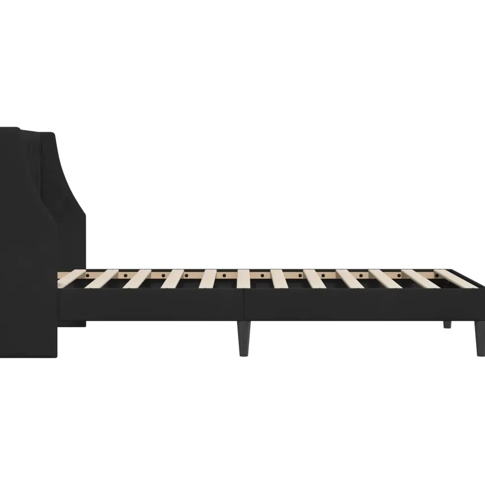 vidaXL Bedframe met hoofdeinde Zwart 80 x 200 cm Fluweel