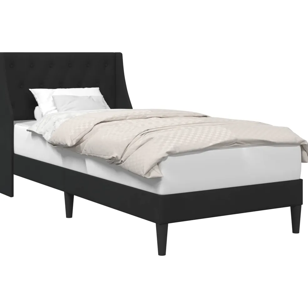 vidaXL Bedframe met hoofdeinde Zwart 80 x 200 cm Fluweel