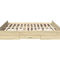 vidaXL Bedframe met lades bewerkt hout sonoma eikenkleurig 200x200 cm