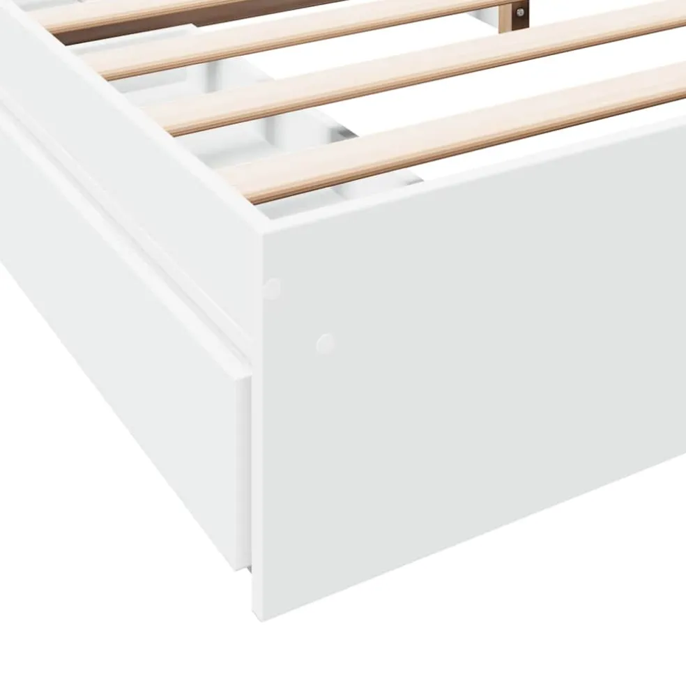 vidaXL Bedframe met lades bewerkt hout wit 200x200 cm