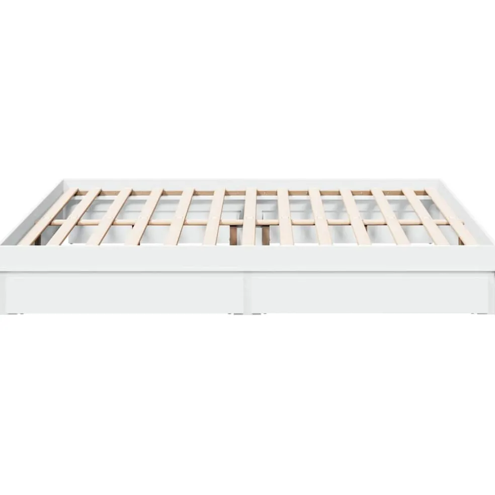 vidaXL Bedframe met lades bewerkt hout wit 200x200 cm