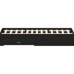 vidaXL Bedframe met lade Zwart Eiken 180 x 200 cm Bewerkt hout