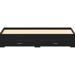 vidaXL Bedframe met lade Zwart Eiken 180 x 200 cm Bewerkt hout
