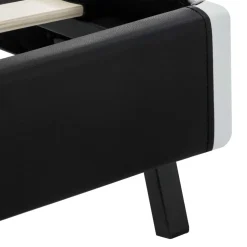 vidaXL Bedframe met LED kunstleer zwart 90x200 cm