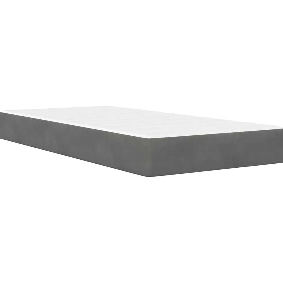 vidaXL Bedframe met matras Donkergrijs 80 x 200 cm Fluweel