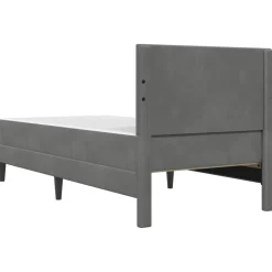 vidaXL Bedframe met matras Donkergrijs 80 x 200 cm Fluweel