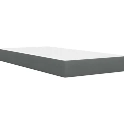 vidaXL Bedframe met matras met hoofdeinde Donkergrijs 80 x 200 cm Stof