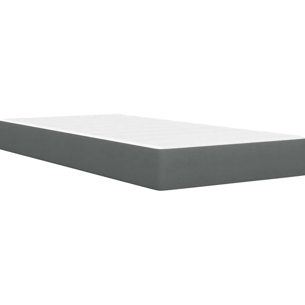 vidaXL Bedframe met matras met hoofdeinde Donkergrijs 80 x 200 cm Stof