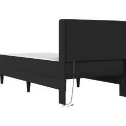 vidaXL Bedframe met matras 90 x 190 cm Zwart