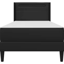 vidaXL Bedframe met matras 90 x 190 cm Zwart