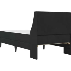 vidaXL Bedframe met matras Zwart 80 x 200 cm Fluweel