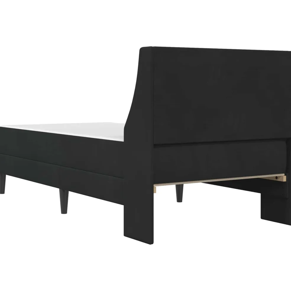 vidaXL Bedframe met matras Zwart 80 x 200 cm Fluweel