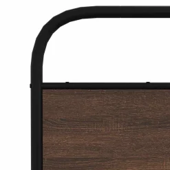 vidaXL Bedframe zonder matras metaal bruin eikenkleurig 137x190 cm