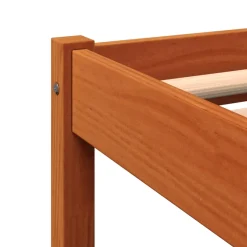 vidaXL Bedframe zonder matras massief grenenhout wasbruin 75x190 cm