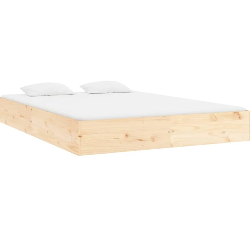 vidaXL Bedframe zonder matras massief hout 200x200 cm