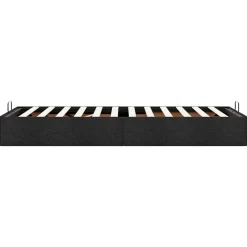 vidaXL Bedframe zonder matras 80x200 cm stof zwart