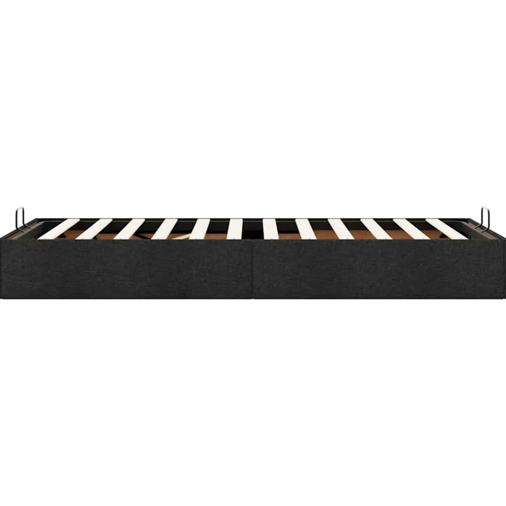 vidaXL Bedframe zonder matras 80x200 cm stof zwart