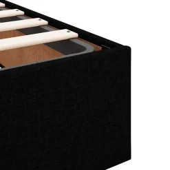 vidaXL Bedframe zonder matras 80x200 cm stof zwart
