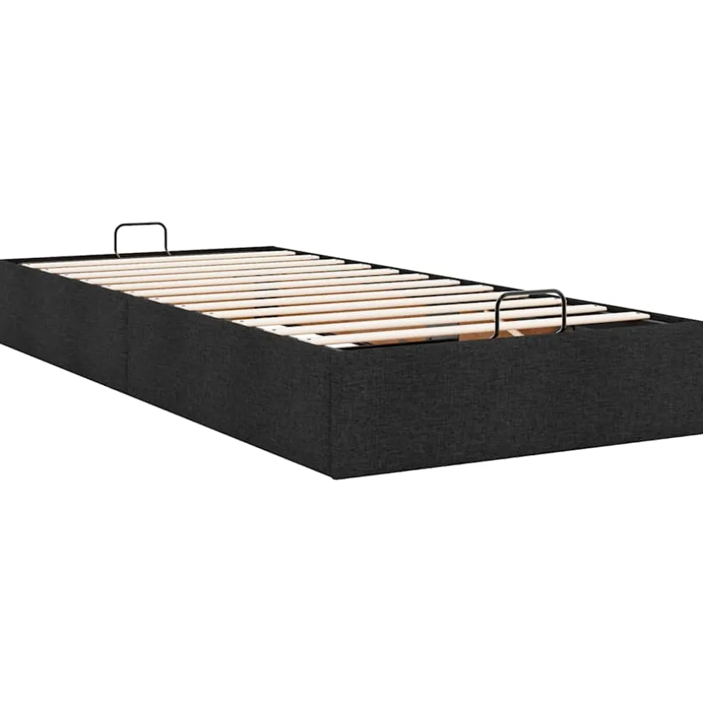 vidaXL Bedframe zonder matras 80x200 cm stof zwart