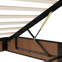 vidaXL Bedframe zonder matras 80x200 cm stof zwart