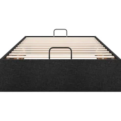 vidaXL Bedframe zonder matras 80x200 cm stof zwart