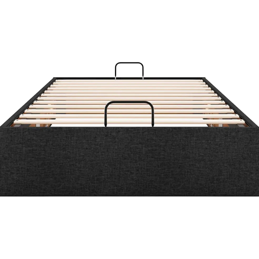 vidaXL Bedframe zonder matras 80x200 cm stof zwart