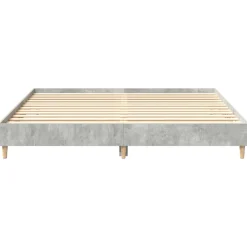 vidaXL Bedframe zonder matras 200x200 cm spaanplaat betongrijs
