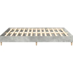 vidaXL Bedframe zonder matras 200x200 cm spaanplaat betongrijs