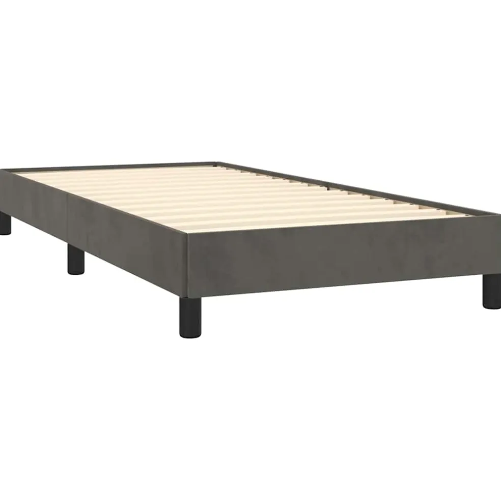 vidaXL Bedframe zonder matras 80x200 cm fluweel donkergrijs