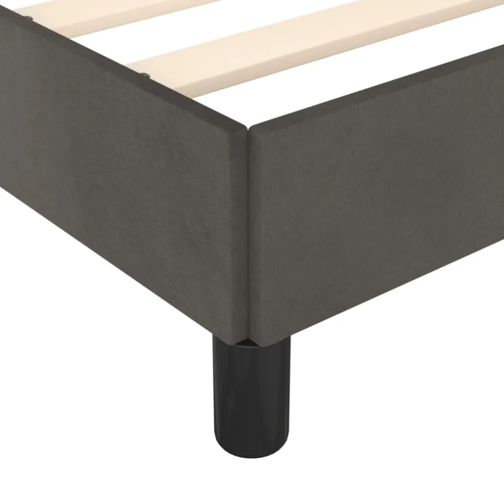 vidaXL Bedframe zonder matras 80x200 cm fluweel donkergrijs