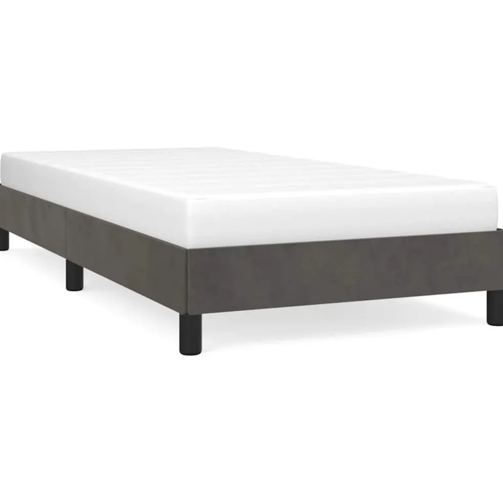 vidaXL Bedframe zonder matras 80x200 cm fluweel donkergrijs