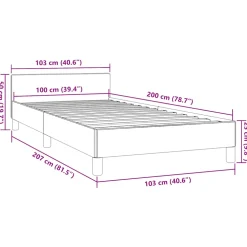 vidaXL Bedframe zonder matras 100x200 cm stof groen