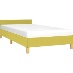 vidaXL Bedframe zonder matras 100x200 cm stof groen