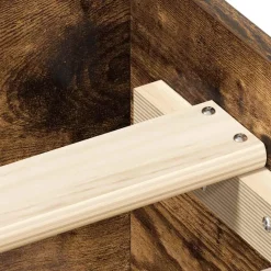 vidaXL Bedframe zonder matras hout gerookt eikenkleurig 90x200 cm
