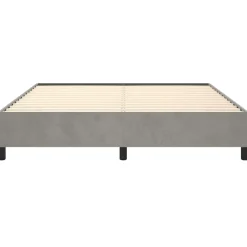 vidaXL Bedframe zonder matras lichtgrijs 152x203 cm Queen fluweel