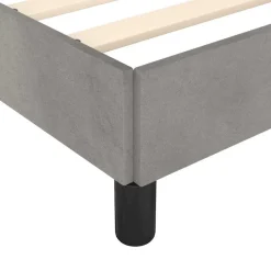 vidaXL Bedframe zonder matras lichtgrijs 152x203 cm Queen fluweel