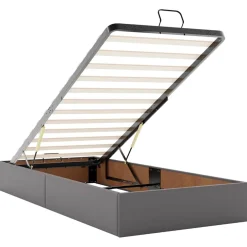 vidaXL Bedframe zonder matras 80x200 cm kunstleer grijs