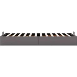 vidaXL Bedframe zonder matras 80x200 cm kunstleer grijs