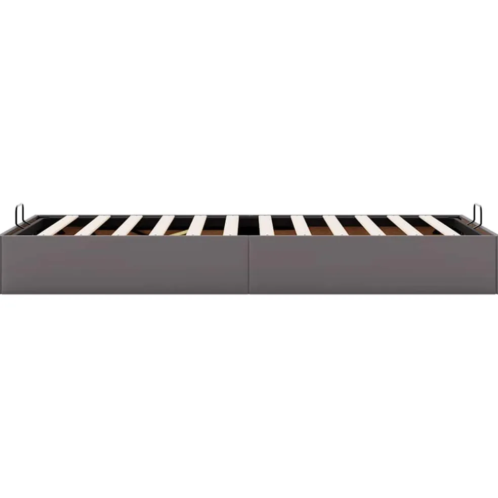 vidaXL Bedframe zonder matras 80x200 cm kunstleer grijs