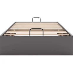 vidaXL Bedframe zonder matras 80x200 cm kunstleer grijs