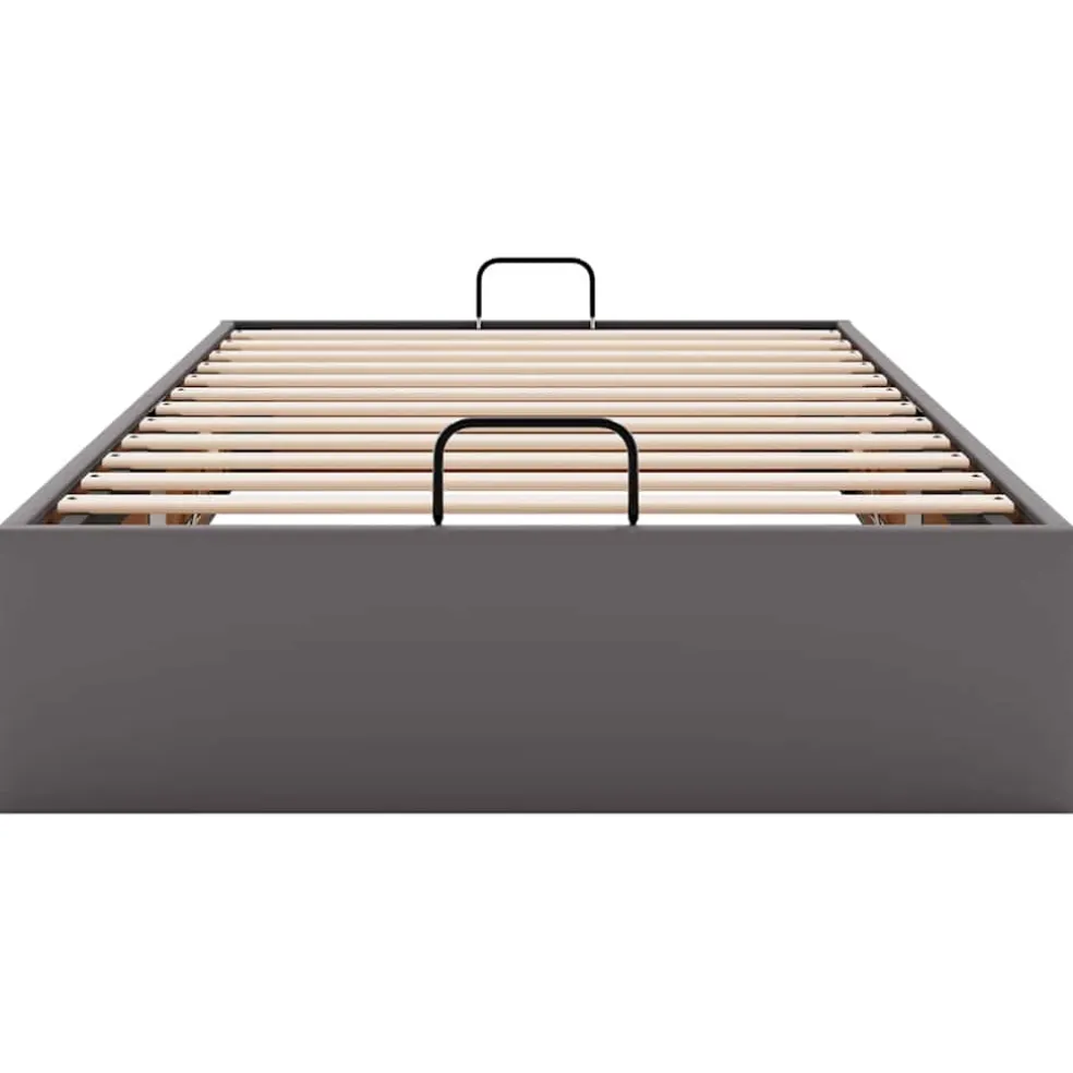 vidaXL Bedframe zonder matras 80x200 cm kunstleer grijs